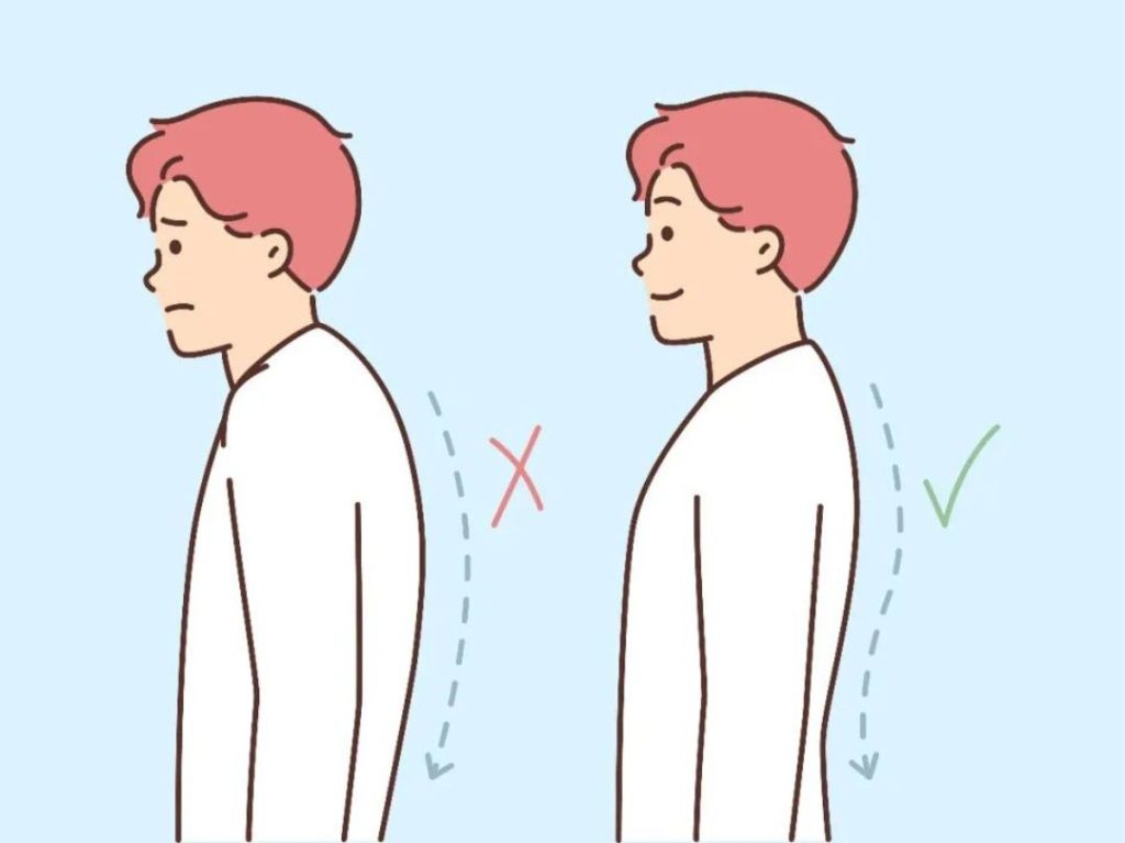 good and bad posture tcm